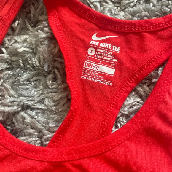 Nike Red Dri-FIT Racerback Tank Tops - Picture 2 of 6